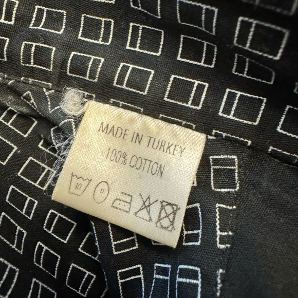 Z Zegna Men's Geometric Button Down Dress Shirt / 43 - Picture 9 of 11